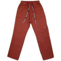 Calça Juvenil Look Jeans Sarja Bolso Utilitário Collor - FERRUGEM - 6 Calça Juvenil Look Jeans Sarja Bolso Utilitário Collor - FERRUGEM - 6