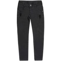 Calça Juvenil Look Jeans Skinny Preta - UNICA - 8 Calça Juvenil Look Jeans Skinny Preta - UNICA - 8