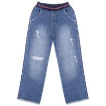 Calça Juvenil Look Jeans Wide Leg Jeans