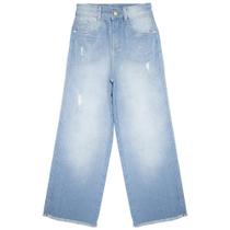 Calça Juvenil Look Jeans Wide Leg Jeans Calça Juvenil Look Jeans Wide Leg Jeans