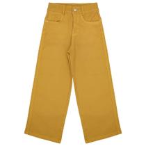 Calça Juvenil Look Jeans Wide Leg Sarja