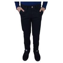 Calça Juvenil Masculina Ogochi Sarja Essencial Preta - 00253