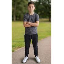 Calça Juvenil Ogochi Essencial Jogger Moletom Flanelada Calça Juvenil Ogochi Essencial Jogger Moletom Flanelada