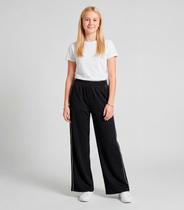 Calça Juvenil Wide Leg Moletom Felpado Minty Preto Calça Juvenil Wide Leg Moletom Felpado Minty Preto
