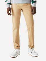 Calça Lacoste Masculina Sarja Chino Slim Fit New Classic Caqui
