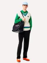 Calça Lacoste Masculina Sarja Chino Straight Croco Preta