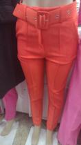 Calça laranja de linho Calça laranja de linho