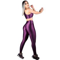 Calça leg fitness 3D feminina cintura alta academia