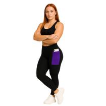 Calça LEG Legging COM BOLSOS Cintura Alta Fitness Treino Casual Corrida Academia Cores 656