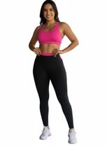 Calça Legging academia Forro na Frente e Costas, Cós Alto Endy Drisheer Ref 7111