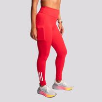 Calça Legging Adidas OTR Base 3S Com Bolo Feminina Vermelha