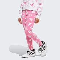Calça Legging Adidas Seasonal Essentials Logo Celebration Juvenil Rosa