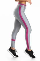 Calça legging agile cinza e rosa