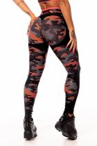 Calça Legging Apple Booty Camuflado Coral Dynamite