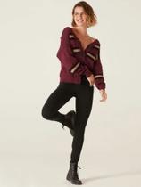 Calça Legging Básica Feminina Cintura Média em Algodão com Cós Elástico - Malwee