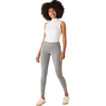 Calça legging básica feminina cintura média em supplex ref 4507