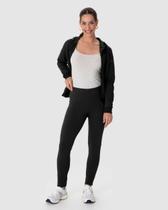 Calça Legging Básica Feminina Em Moletom Stretch Flanelado Calça Legging Básica Feminina Em Moletom Stretch Flanelado