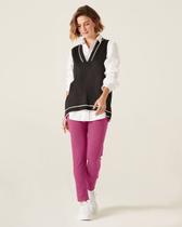 Calça Legging Básica Feminina Em Moletom Stretch Flanelado Calça Legging Básica Feminina Em Moletom Stretch Flanelado