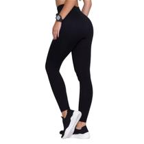 Calça Legging Básica Preta Sem Costura Fitness - Selene