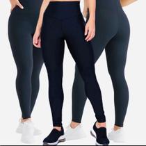 Calça Legging Básica Suplex Cintura Alta Academia Yoga Pilates Grossa Zero transparência