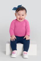 Calça legging bebê unissex térmica leve Brandili Baby-Azul