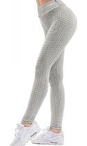 Calça Legging Bolha 3D Disfarça Celulite Cintura Alta Fitness Modeladora Sem Transparência - OMG