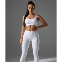 Calça LEGGING Branca Suplex Feminina, Academia, Uniforme Medicina, Enfermagem, Dentistas, Fisioterapeutas, Estética ou Uso Casual