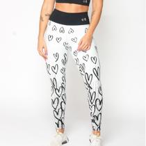 Calça Legging BYG Jackar Poliamida Love White