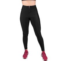 Calça Legging Caju Brasil Classic Com Zíper Preto Calça Legging Caju Brasil Classic Com Zíper Preto