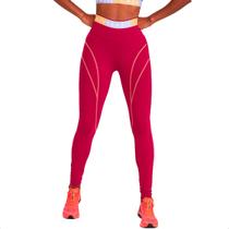 Calça Legging Caju Brasil Emana Elástico Esporte Vinho - Feminina