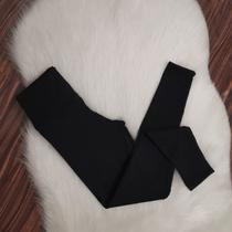 Calça Legging Canelada Tecido Grosso Cintura Alta