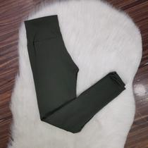 Calça Legging Canelada Tecido Grosso Cintura Alta