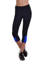Calça Legging Capri Fitness em Power Suplex Detalhe Azul