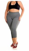 Calça Legging Capri Suplex Grosso Plus Size G1 G2 G3 G4 Cintura Alta Fitness Feminino Academia - BDKP - Modas