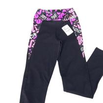 Calça Legging Casual Preta e Rosa Calça Legging Casual Preta e Rosa