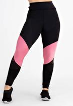 Calça Legging Cintura Alta Assimétrica com detalhes em Tule