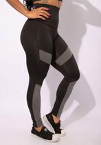 Calça Legging Cintura Alta Com Detalhe Moda Fitness Academia Feminina F7 NEW STYLE Calça Legging Cintura Alta Com Detalhe Moda Fitness Academia Feminina F7 NEW STYLE