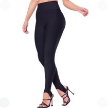 Calça Legging Cintura Alta Com Pezinho Zero Transparência