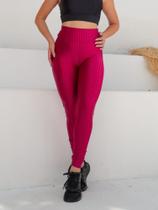 Calça Legging Cintura Alta Feminina Academia 3D Poliamida Fitness Modeladora Pilates Ioga
