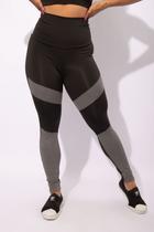 Calça Legging Cintura Alta Newstyle Com Detalhe Moda Fitness Academia Feminina