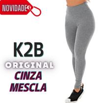 Calça Legging Cinza Mescla Claro K2b Original Cintura Alta