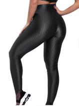 Calça legging cirrê 3D texturizado ajustável ao corpo Calça legging cirrê 3D texturizado ajustável ao corpo