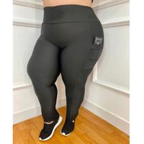 Calça Legging com Bolso Plus Size GG XGG EXGG 44 ao 54 Suplex premium zero transparência