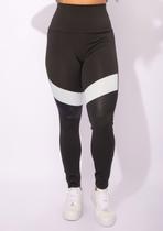 Calça Legging Com Detalhe Fitness Academia Feminina Cintura Alta F7 NEW STYLE Calça Legging Com Detalhe Fitness Academia Feminina Cintura Alta F7 NEW STYLE