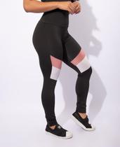 Calça Legging Com Detalhe Fitness Academia Feminina Cintura Alta F7 NEW STYLE