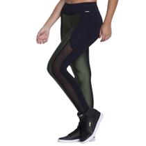 Calça legging com recorte Selene - 24611.001 - Verde militar