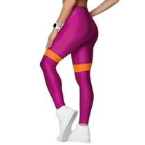 Calça legging com recorte Selene - Magenta/Coral