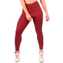 Calça Legging Com Saia Fitness Bella Fiore Academia Tapa Bumbum Treino Suplex Moda Fitness