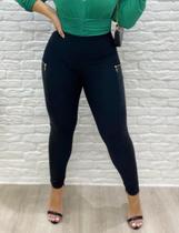 Calça Legging Com Ziper Cirrê Moda Feminina Maya - Dassi Boutique