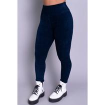 Calça Legging Cotelê Cós Alto Tecido Veludo Cintura Alta